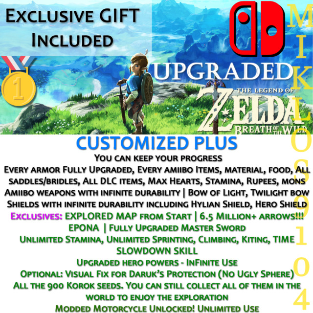 The Legend of Zelda: Breath of the Wild ⭐ SUPERSTARTER SAVE ⭐ Max items •  BOTW