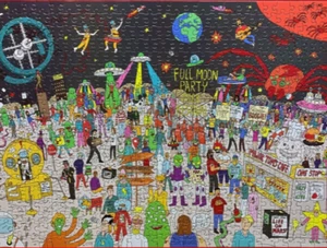 Where's Bowie? Funky David Bowie In Outer Space 500 Piece Jigsaw Puzzle BRAND NE - Picture 1 of 6