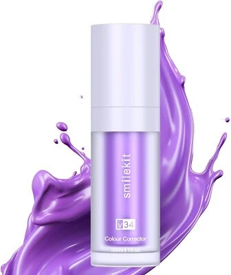 Creme dental roxo clareador dental, roxo para clareamento dental, V34 cor correta - Imagem 1 de 4