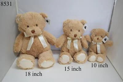 Teddy Bear Family 3 pack Mama Papa Baby 18" 15" 10" very soft Cooper Bears New