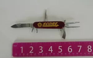 Chrysler Corporation Pentastar promozione coltello da tasca rosso ""punteggio - Foto 1 di 5