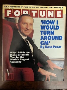 Fortune Magazine February 15, 1988 Ross Perot How I Would Turn Around - Picture 1 of 1
