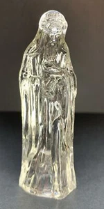 Vintage Clear Glass Wise Man Figurine Nativity Replacement Christmas 4” - Picture 1 of 6