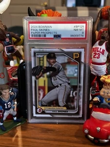 2024 BOWMAN PAPER PROSPECTS #BP125 PAUL SKENES ROOKIE RC PSA 8 NM⚾️🏆 - Picture 1 of 4