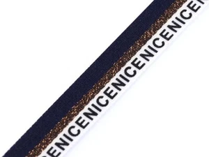 Webband NICE mit Glitzer 16 mm Zierband in Schwarz - Bild 1 von 1