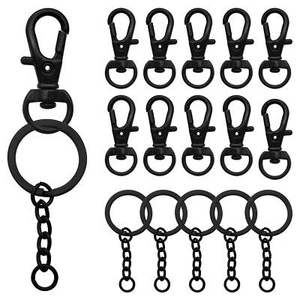 150Pcs Black Swivel Snap Hook Set,Swivel Clasp Keychain Hook Lobster Clasp Sp... - Picture 1 of 7