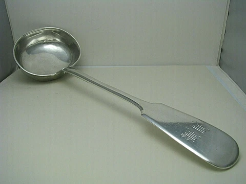 RUSSIAN SILVER SOUP LADLE by Fredrik Fresen St.Petersburg Russia ca1862 Rare! Cover