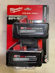 2 Pack Genuine Milwaukee M18 XC 6 amp 18V Lithium Battery 48-11-1862 - Picture 1 of 1
