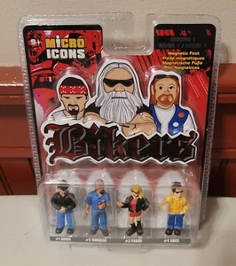 Micro Icons Bikers Series 1 w/ Magnetic Feet (#1 - #4) - Brand New - Picture 1 of 2
