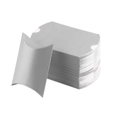 50/100Pcs Candy Box Kraft Paper Pillow Gift Boxes Wedding Party Favors Bags LOT - Image 1 of 4