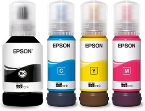 Epson EcoTank 102 Genuine Multipack Ink Bottles (Black, Cyan, Magenta, Yellow). - Picture 1 of 5