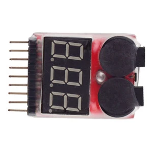 1-8S Buzzer Lipo Alarm Warner Schutz Checker Voltage Buzzer *1 LED PieperHOT - Bild 1 von 9