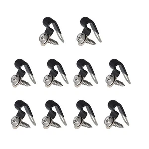 10x Edelstahl Bremsleitungshalter mit Blechschrauben für 3/16" Rohr - Bild 1 von 7