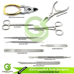 Podiatry & Manicure Nail Care Tools Cantilever Cutter Nail File Cuticle Pusher - Picture 1 of 11