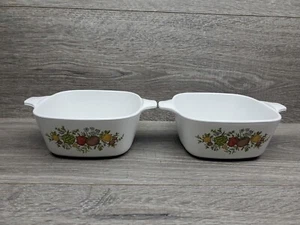 Vintage Corning Ware Spice Of Life Le Persil Auflaufform 2er Set Schalen - Bild 1 von 7