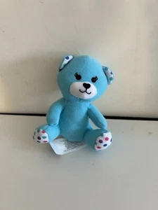 Build A Bear Mini 4" Plush Totally Turquoise Stuffed Teddy 2015 - Picture 1 of 3