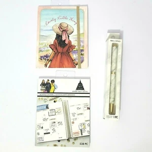 Capitol Chic Designs Lot Clear Stickers Monthly Flat Stickers Black Ink Pen - Picture 1 of 7