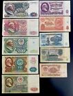 10 billets de banque russes 1961-1991-1992 URSS époque soviétique papier-monnaie mondial.