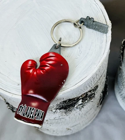ROCKY BALBOA Philly Philadelphia PA Movie Collectable Boxing Glove Keychain Ring Cover