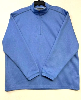 PEBBLE BEACH Golf XL Henley Cuarto Cremallera Azul Pullover Chaqueta Camisa Rendimiento Foto 1 de 4