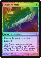 Trusty Machete FOIL Zendikar HEAVILY PLD Artifact Uncommon MAGIC CARD ABUGames
