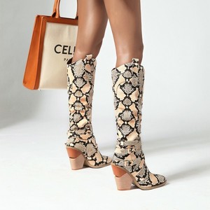 Animal Print Knee High Boots for Women 