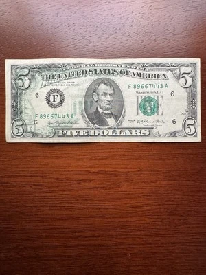 Five Dollars US Paper Money Error Bill - Image 1 of 4