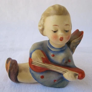 M I Hummel Goebel Porcelain Candle Figurine ANGEL WITH LUTE Germany Mold 38 TMK2 - Picture 1 of 10