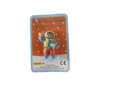 2 ⚜ Figurine Petit Ours Brun Joue Dans La Neige Daniele Bour Bayard Presse Neuf - Photo 1/2