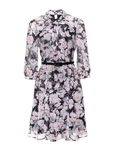 REVISIÓN Vestido Floral Cloud Nine TALLA 10 Falta Cinturón Coño Manga 3/4 - Imagen 1 de 8