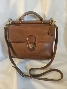 Borsa Coach Willis vintage 9927 British Tan USA tracolla manici superiori come nuova! - Foto 1 di 5