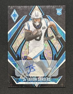 2024 Panini Phoenix Black Lazer Ja’Tavion Sanders RC Auto #194 Carolina Panthers - Picture 1 of 2