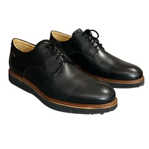 Samuel Hubbard Shoes 10.5 Founder Black Leather Dress Oxford Lace-Up Comfort New - Picture 1 of 8