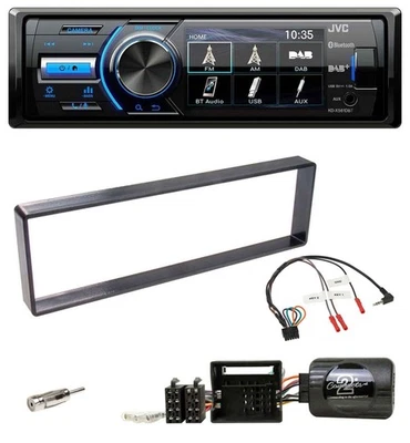 JVC Bluetooth Lenkrad USB DAB Autoradio für Citroen C4 2004-2010 schwarz - Bild 1 von 4