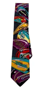 Vintage 1993 Harley Davidson 100% Silk Necktie Ralph Marlin RM Style Made in USA - Picture 1 of 7