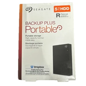 Seagate Backup Plus Portable+ 5TB Portable HDD Storage STHP5000400 BRAND NEW - Picture 1 of 4