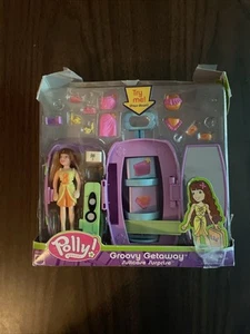 POLLY POCKET GROOVY GETAWAY KOFFER SURPRISE POLLY PUPPE 27 KOMBINATIONEN NEU - Bild 1 von 6