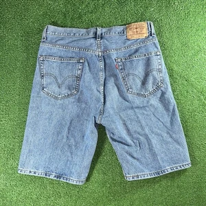 Vintage Levis Denim Shorts Jorts Erwachsene 34 gerade Passform 505 10 Zoll Schrittlänge Y2K - Bild 1 von 6