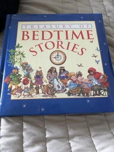 “Treasury Of Bedtime Stories” Curated Hard Back Book Golden Edged Pages - 1995 - Picture 1 of 15