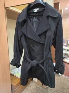 JESSICA LONDON SCHWARZE ZWEIREIHIGE TRENCHJACKE ÜBERGRÖSSE 16W - Bild 1 von 8