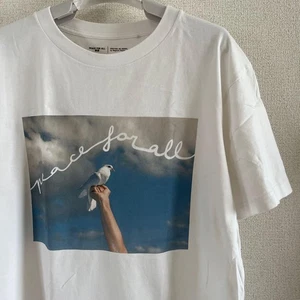 Camiseta Uniqlo UT Dove Bird Blanca L Algodón Hecha en Vietnam - Imagen 1 de 7