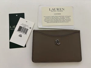 RALPH LAUREN KARTENETUI LEDER GELDBÖRSE TAUPE BRAUN -NEU MIT ETIKETT - Bild 1 von 6