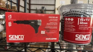 SENCO DURASPIN DS230 M1 PLUS BUCKET OF SCREWS NEVER USED - Picture 1 of 4