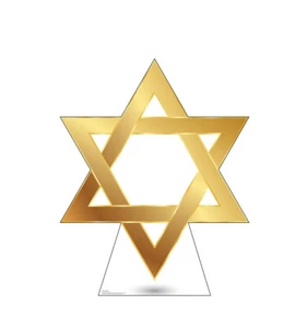 Life-Size Star of David Cardboard Cutout Jewish Star Hanukkah Chanukah Judaism - Picture 1 of 8