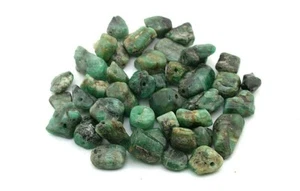 28 gramos 140 quilates 8 mm a 15 mm pepita de cristal esmeralda verde natural OEB2 - Imagen 1 de 2