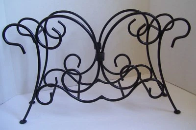 Soporte para Placas Metal Negro Hierro Forjado Placa Decorativa Almacenamiento Decoración del Hogar   Foto 1 de 4