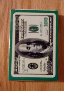 Carte da gioco Ben Franklin banconota da 100 dollari - Foto 1 di 5