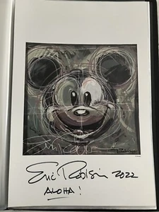2022 D23 Expo Exclusive Eric Robison Signed Mickey Mouse Art Print 12x18 - Picture 1 of 2