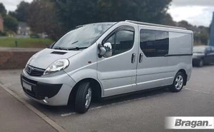 Side Bars For Renault Trafic LWB 2002 - 2014 Stainless Steel Side Bars - BLACK - Picture 1 of 3