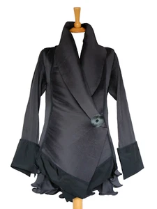 Giacca leggera nera plissettata Arrey Kono Berlin (stile Issey Miyake) taglia S - Foto 1 di 7